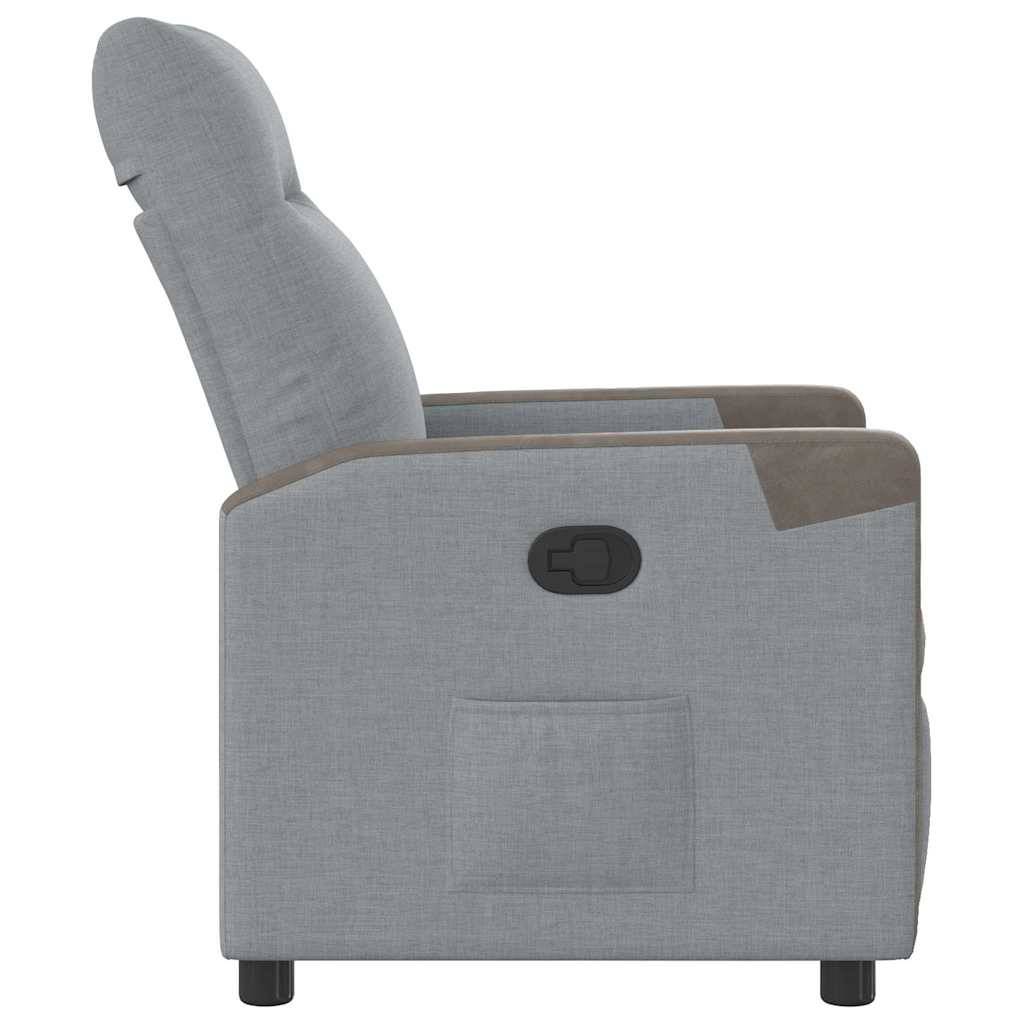 vidaXL Relaxsessel Hellgrau Stoff