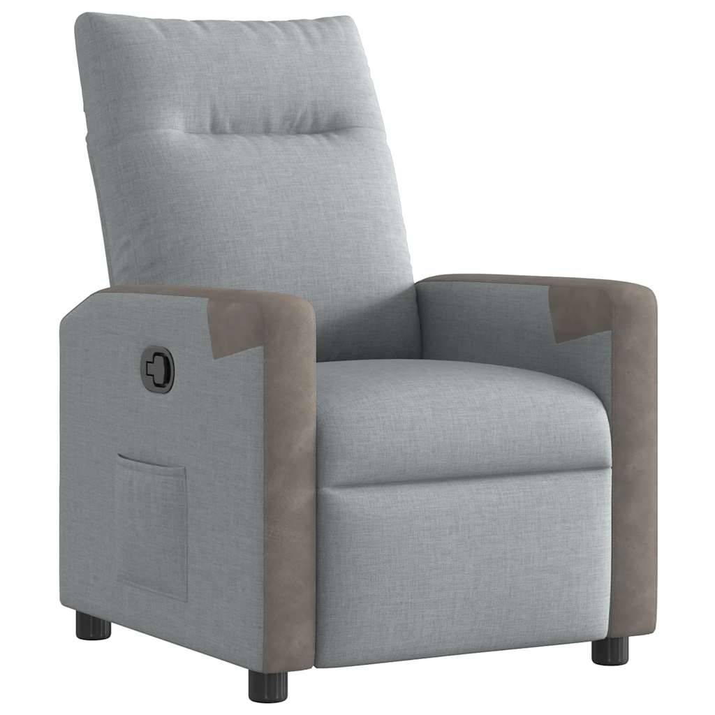 vidaXL Relaxsessel Hellgrau Stoff