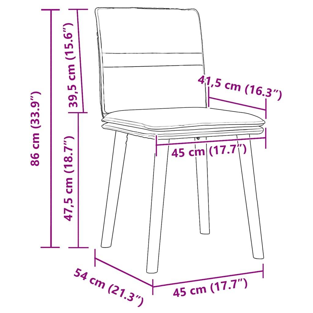 vidaXL Esszimmerstühle 2 Stk. Schwarz Stoff