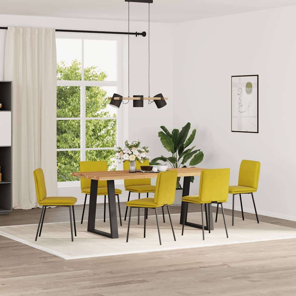 vidaXL Esszimmerstühle 6 Stk. Gelb Samt