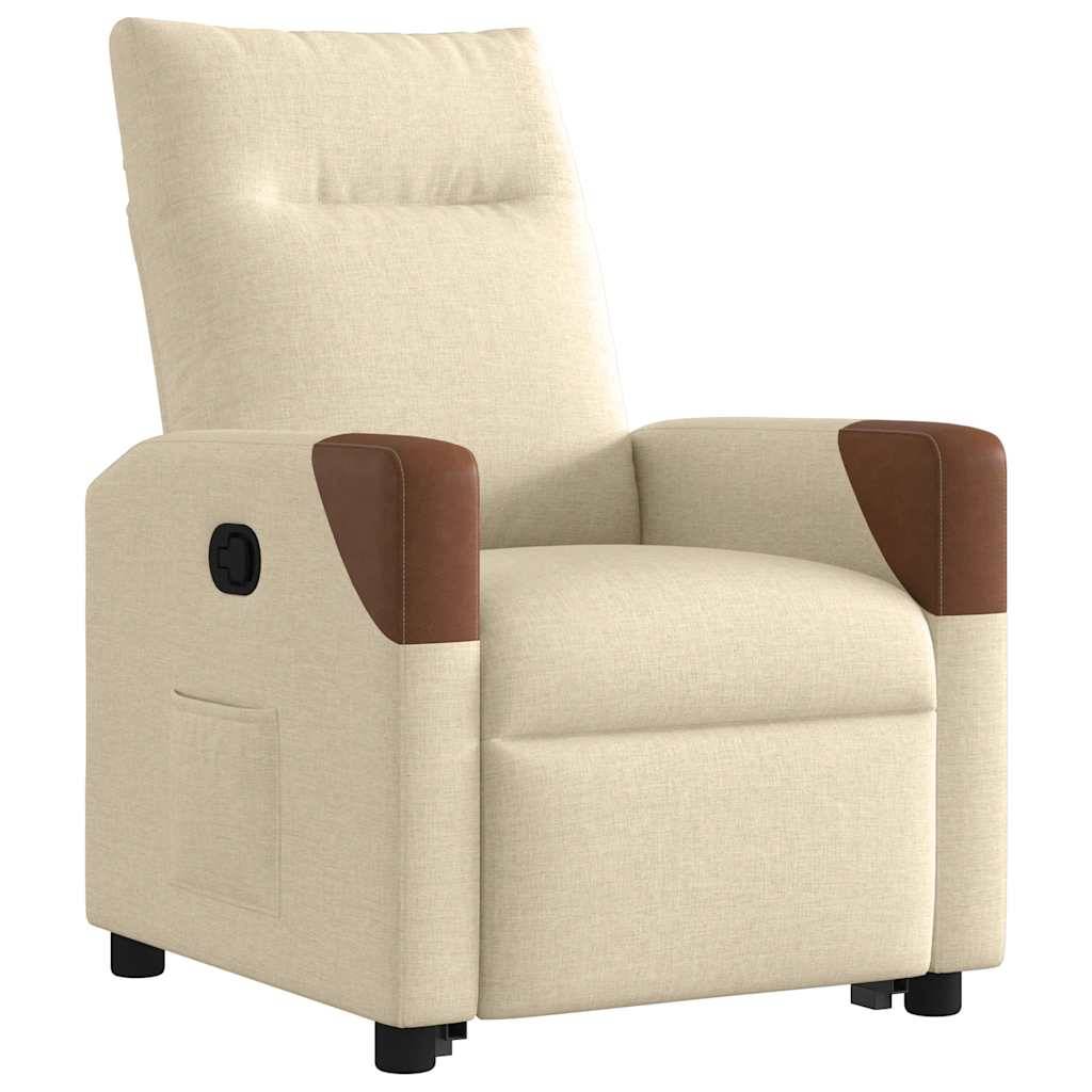 vidaXL Relaxsessel mit Aufstehhilfe Creme Stoff