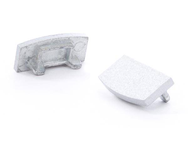 ALU-ENDKAPPE FÜR LED-PROFIL 'SL7' - OHNE KABELLOCH - SILBER