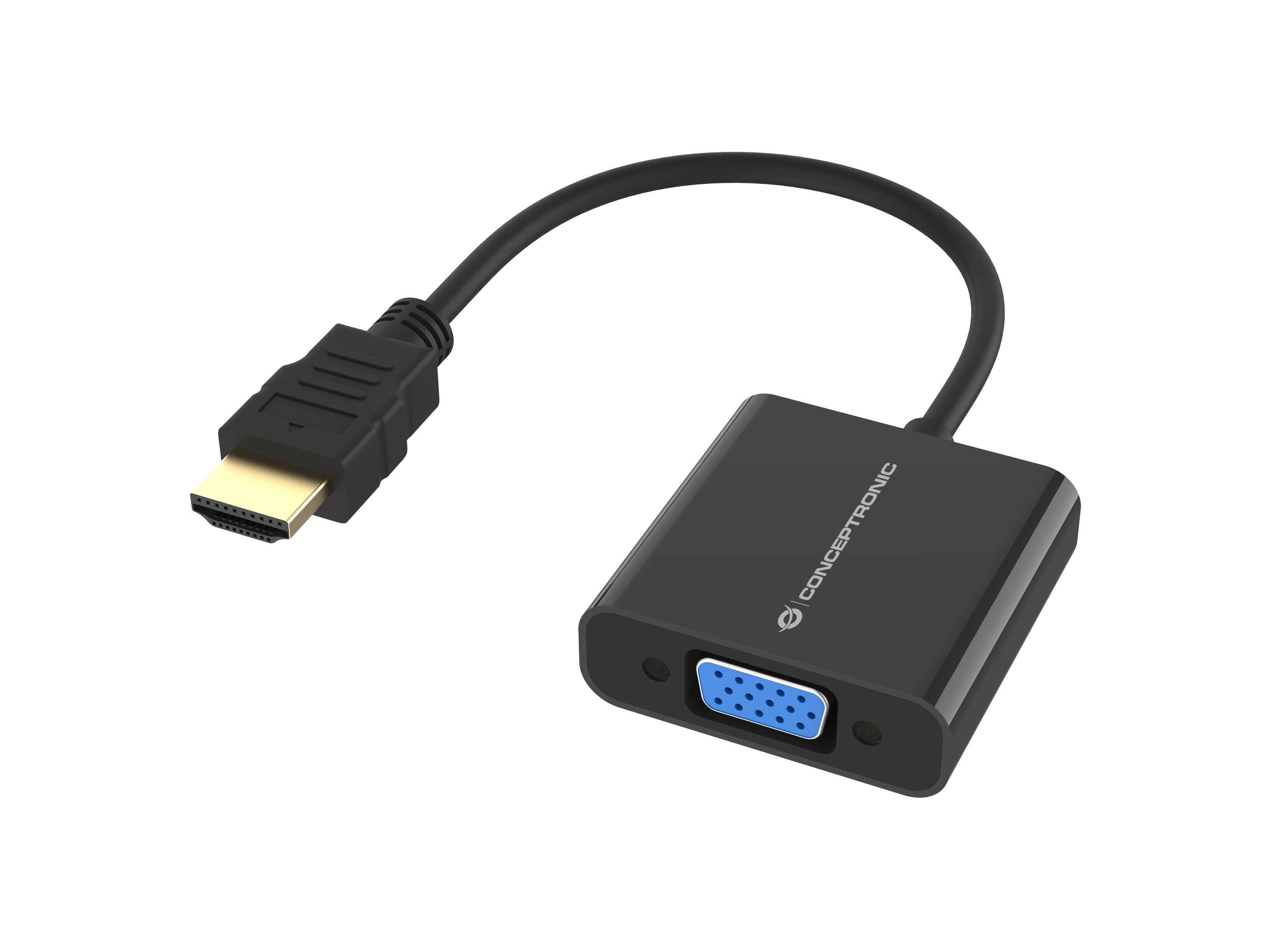 CONCEPTRONIC Adapter HDMI->VGA 1080/60Hz 0.25m sw