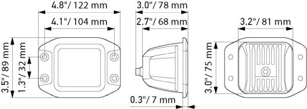 HELLA 1FA 358 176-831 LED Cube KIT 3.2`` Nafeld