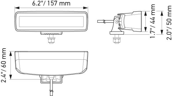 HELLA 1FB 358 176-201 LED Mini LB 6.2, Nahfeld