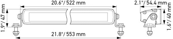 HELLA 1FJ 358 176-301 LED Slim Lightbar 20``