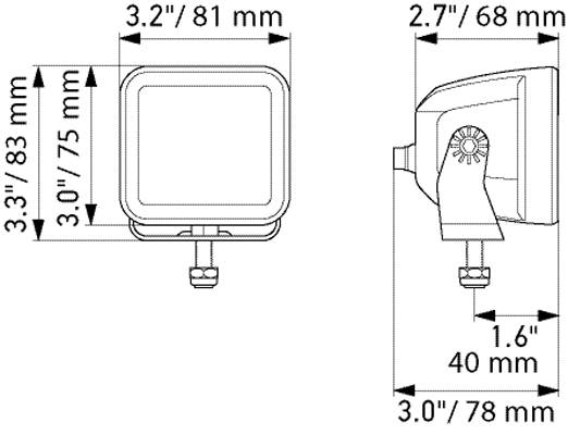 HELLA 1FA 358 176-841 LED Cube 2.7`` Nafeld