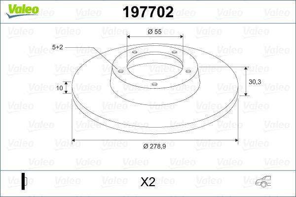 Valeo 197702 Bremsscheibe