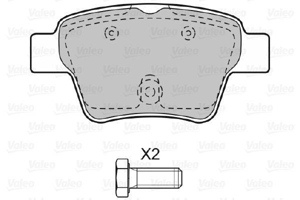 Valeo 598702 Bremsbelagsatz, Scheibenbremse