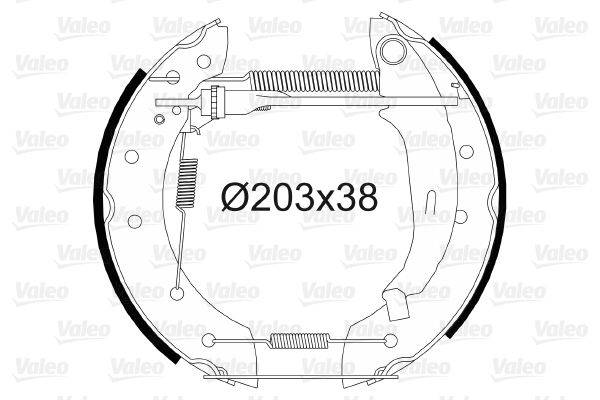 Valeo 554703 Bremsbackensatz