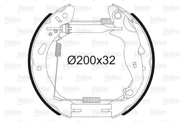 Valeo 554903 Bremsbackensatz