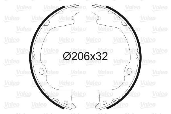 Valeo 564203 Bremsbackensatz, Feststellbremse