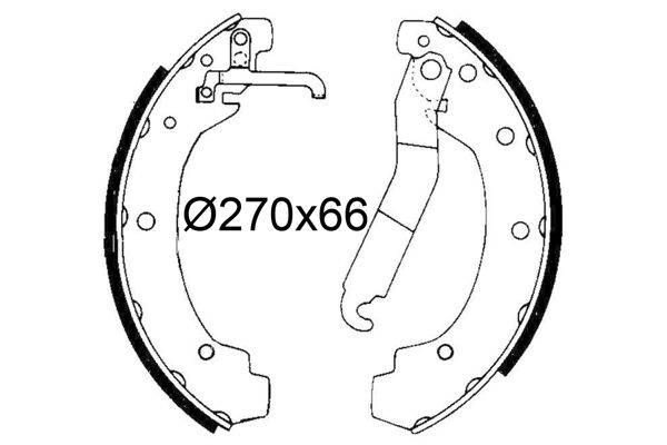 Valeo 564304 Bremsbackensatz