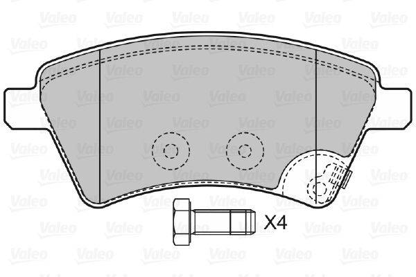 Valeo 598804 Bremsbelagsatz, Scheibenbremse