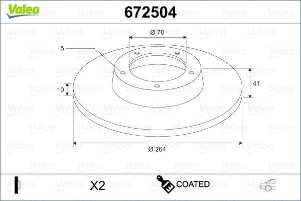 Valeo 672504 Bremsscheibe