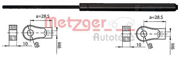 Metzger 2110405 Gasfeder, Motorhaube