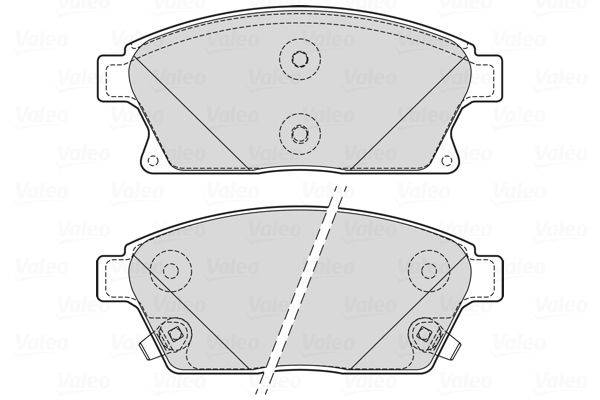 Valeo 601705 Bremsbelagsatz, Scheibenbremse