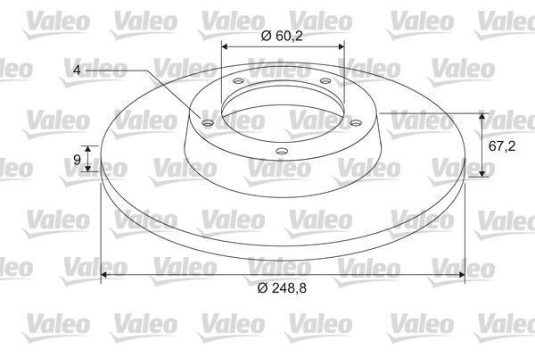 Valeo 675405 Bremsscheibe