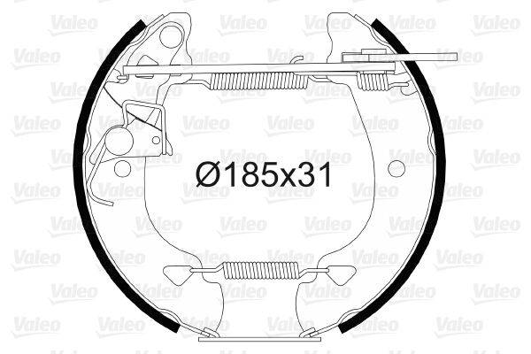 Valeo 554806 Bremsbackensatz