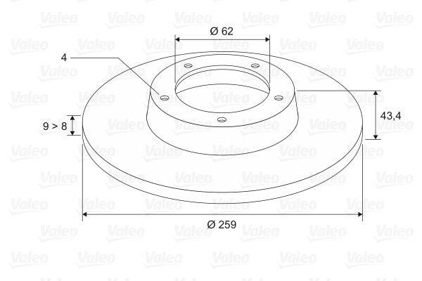 Valeo 197507 Bremsscheibe