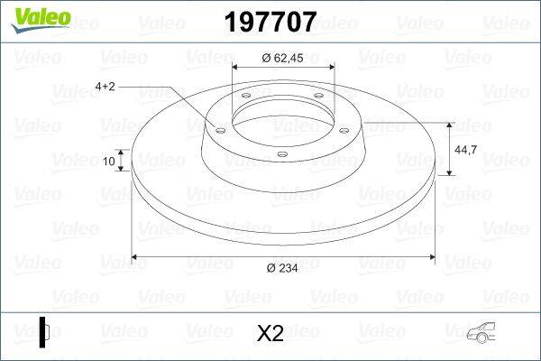 Valeo 197707 Bremsscheibe