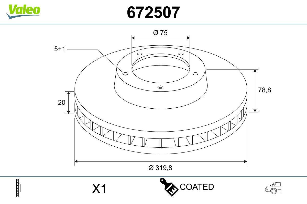 Valeo 672507 Bremsscheibe