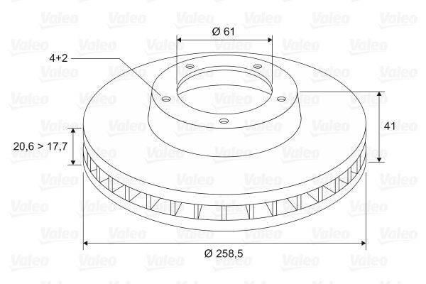 Valeo 186208 Bremsscheibe