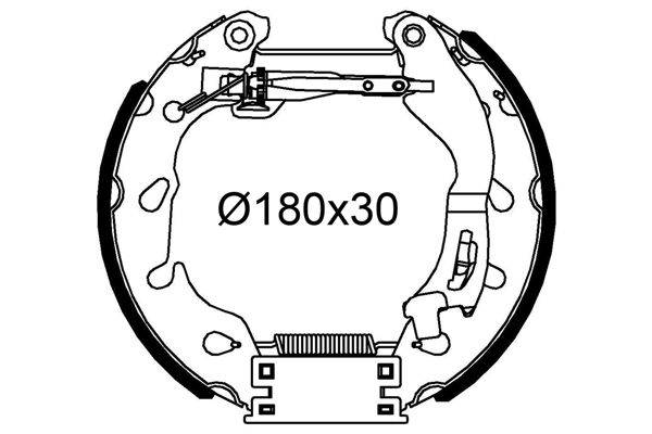 Valeo 554908 Bremsbackensatz