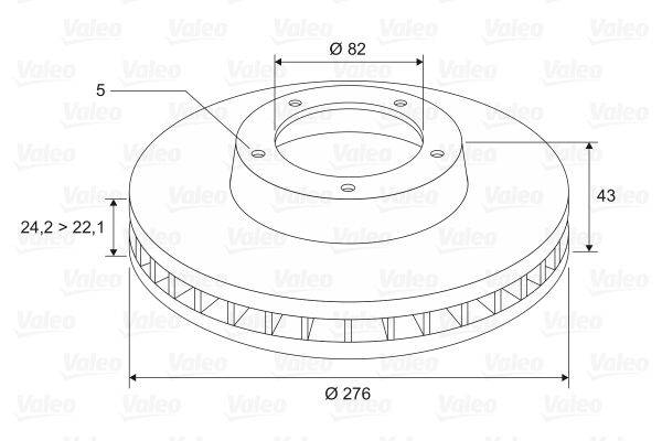 Valeo 186709 Bremsscheibe