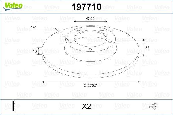 Valeo 197710 Bremsscheibe