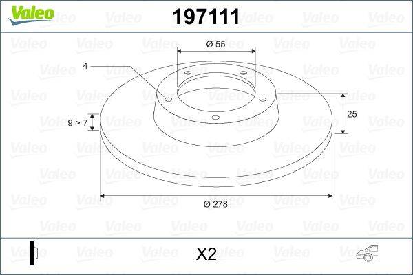 Valeo 197111 Bremsscheibe