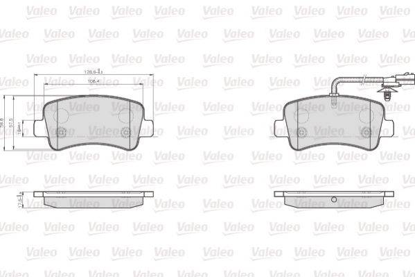 Valeo 872112 Bremsbelagsatz, Scheibenbremse