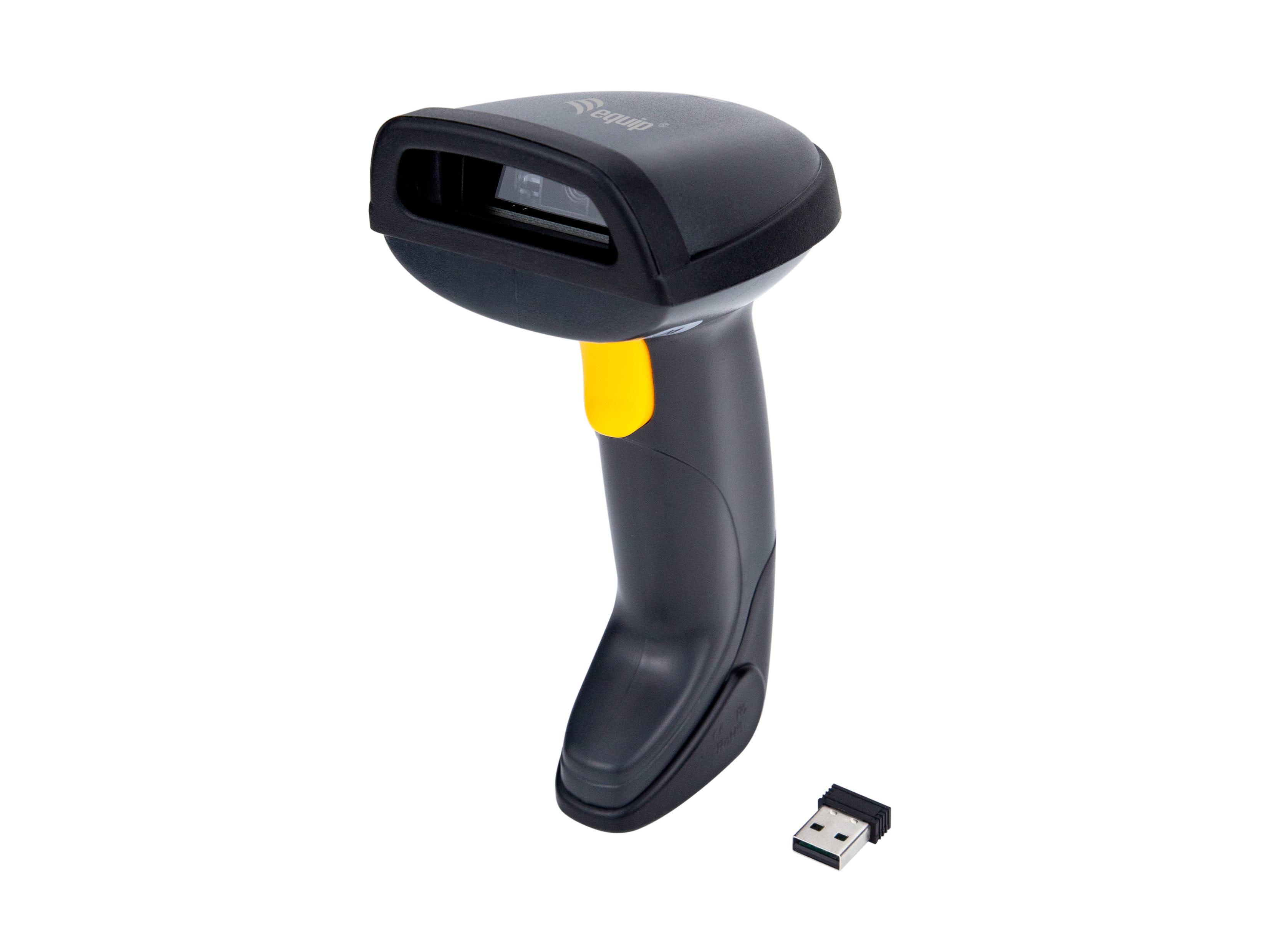 Equip 2D-Barcodescanner Laser Wireless/2.4GHz+BT+Hlt schwarz