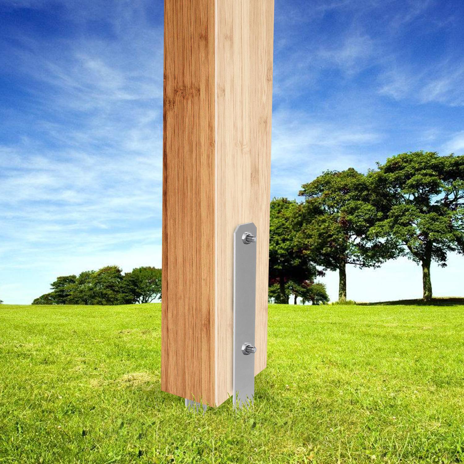 8x H-Anker Pfostenanker H-Anker H-Pfostenanker Pfostenträger Pfostenhalter 121mm 600MM