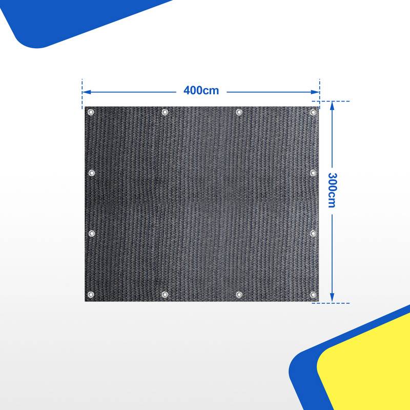 Zeltteppich 300X400cm Vorzeltteppich Campingteppich Outdoor Teppich Vorzeltboden Zeltunterlage Zeltboden für Zelt Wohnmobil Blau-grau