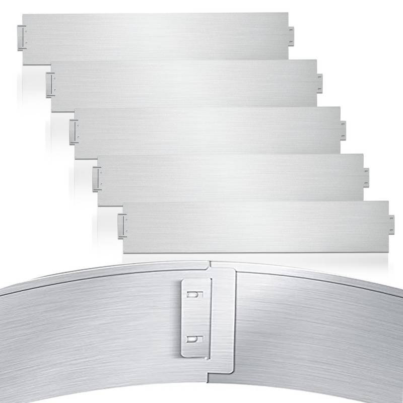 Rasenkante Metall 100 x 18 cm 10m Beeteinfassung Mähkante Verzinkt Wegbegrenzung Beetumrandung Palisade Silber