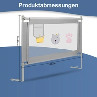 150cm Bettgitter Bettschutzgitter Kinderbettgitter Höhenverstellbar Babybettgitter Rausfallschutz Für Babys Und Kinder grau 150cm Bettgitter Bettschutzgitter Kinderbettgitter Höhenverstellbar Babybettgitter Rausfallschutz Für Babys Und Kinder grau