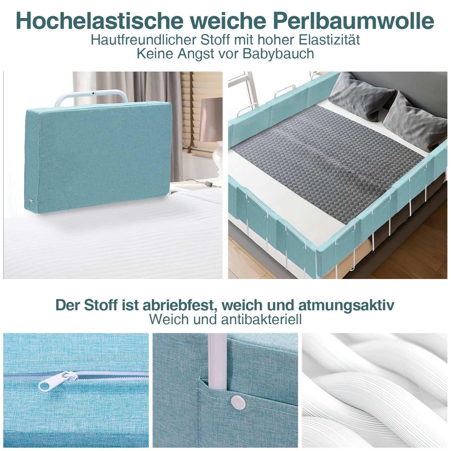 50cm Bettgitter Kinder Verstellbar Höhenverstellbares Gitterbettgitter Bettfallschutz Kinderbettgitter Baby Für Kleinkinder Oder Senioren Grün