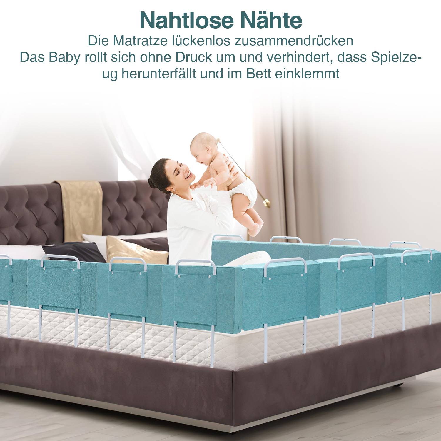 50cm Bettgitter Kinder Verstellbar Höhenverstellbares Gitterbettgitter Bettfallschutz Kinderbettgitter Baby Für Kleinkinder Oder Senioren Grün