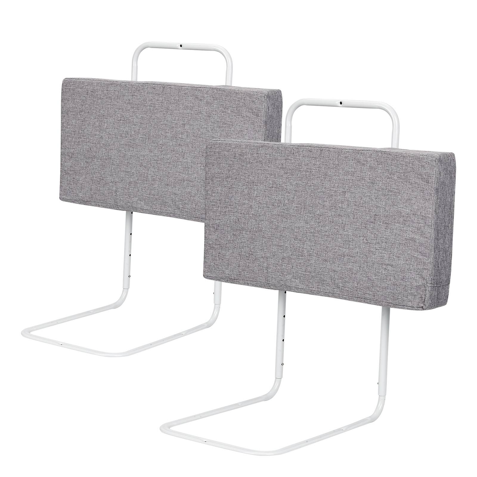 2X 50cm Bettgitter Kinder Verstellbar Höhenverstellbares Gitterbettgitter Bettfallschutz Kinderbettgitter Baby Für Kleinkinder Oder Senioren Grau