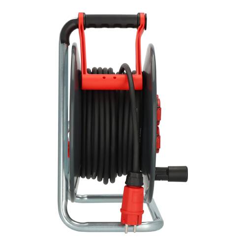 BRENNENSTUHL professionalLINE - Kabeltrommel SC 2100 (max. 3.000 W | IP44 | 4x Schutzkontakt-Steckdosen | Länge 25,0 m)