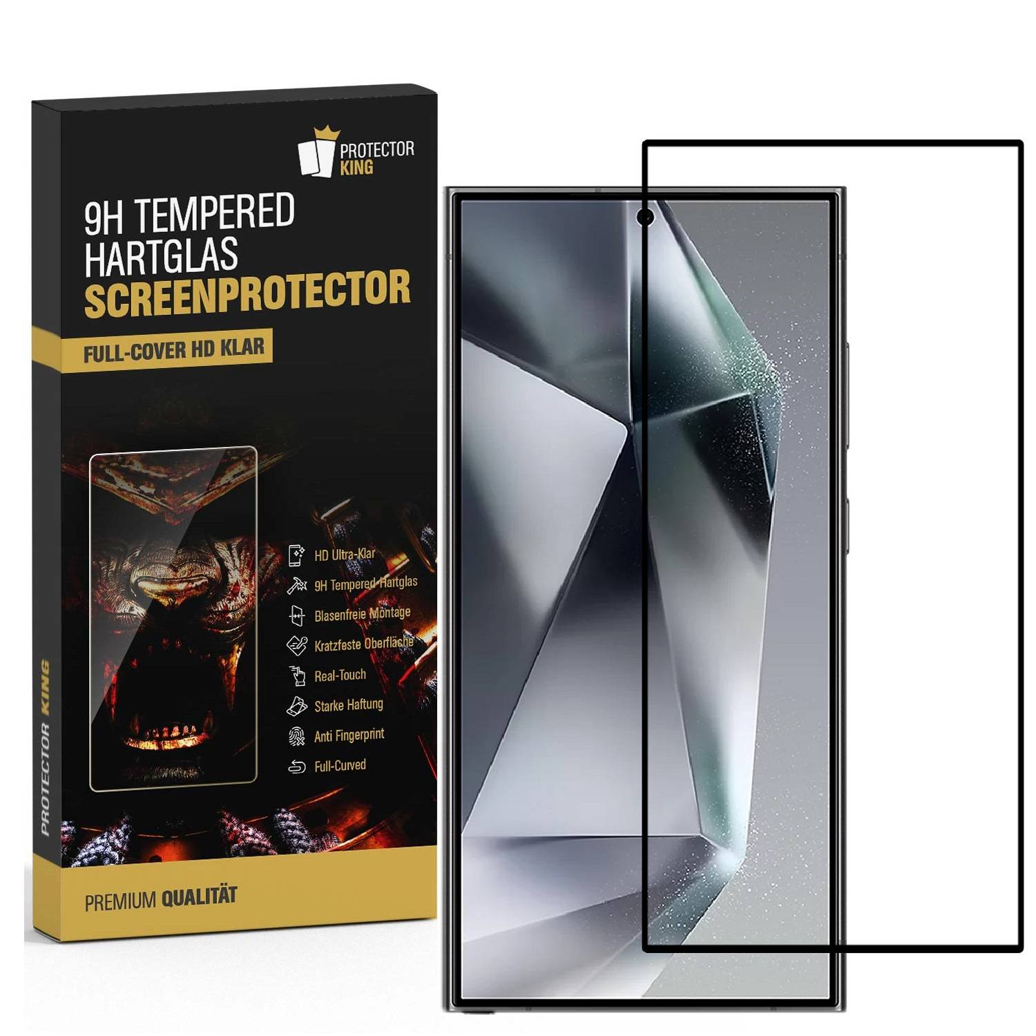 5x 9H Panzerglas für Samsung Galaxy S25 Ultra FULL COVER HD KLAR echtes Tempered Glass Panzerfolie Displayschutz Schutzglas Hartglas Schutzfolie