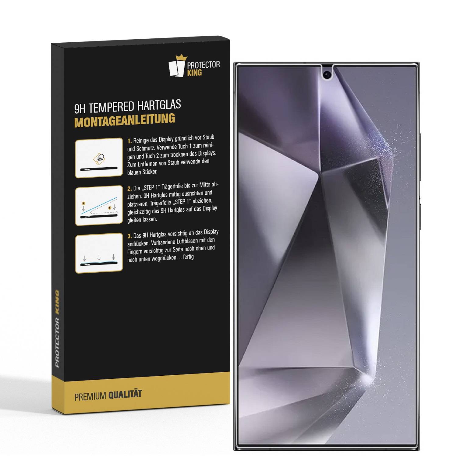 1x 9H Panzerglas für Samsung Galaxy S25 Ultra HD KLAR echtes Tempered Glass Panzerfolie Displayschutz Schutzglas Hartglas Schutzfolie