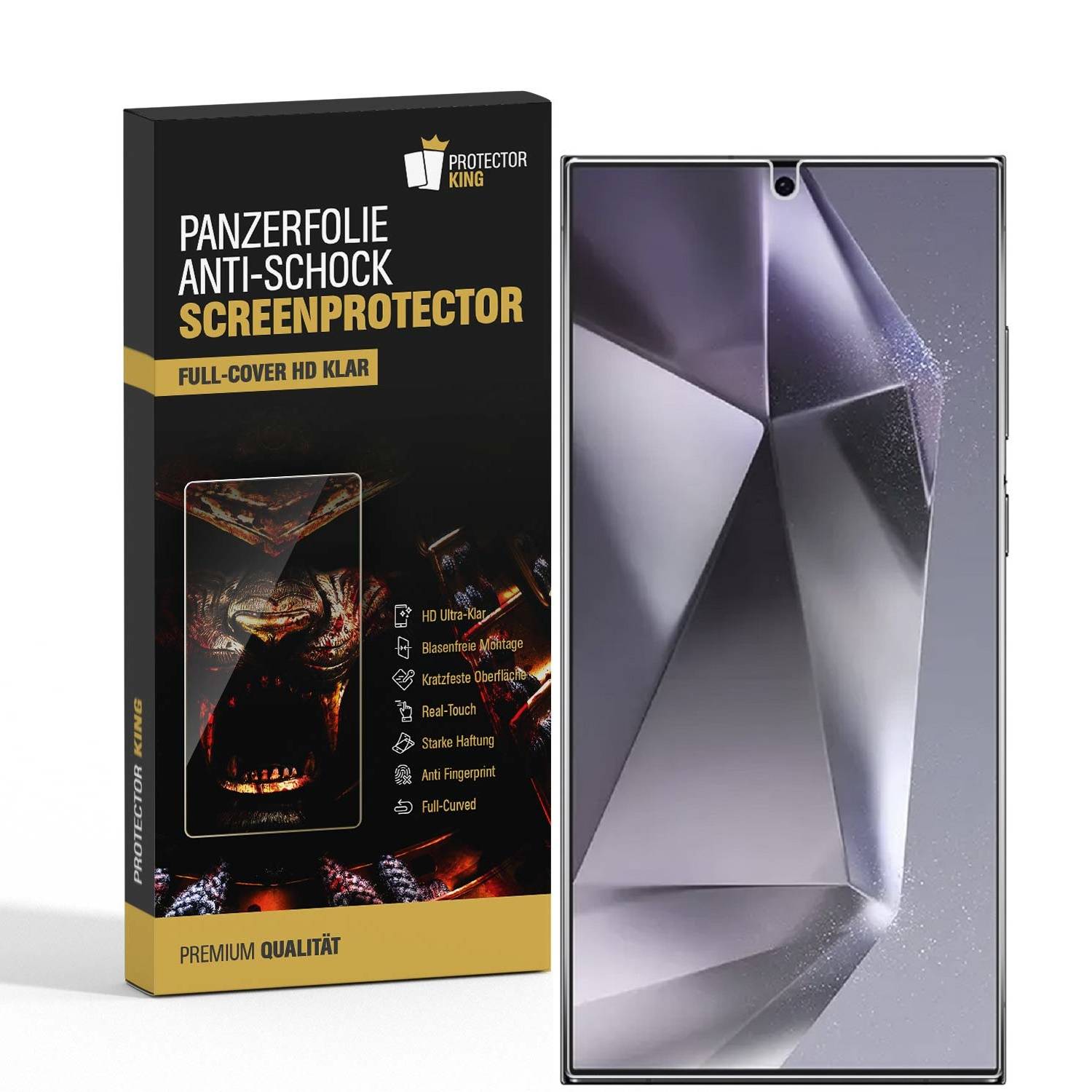 1x 9H Panzerglas für Samsung Galaxy S25 Ultra HD KLAR Displayschutz Schutzglas Schutzfolie Panzerfolie Screen-Protector ANTI-SHOK
