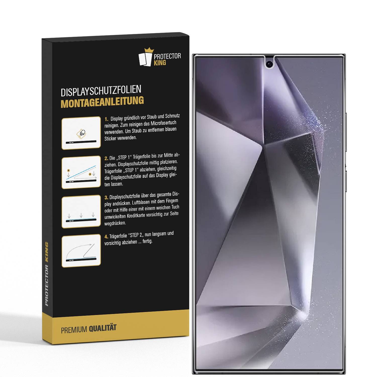 1x 9H Panzerglas für Samsung Galaxy S25 Ultra HD KLAR Displayschutz Schutzglas Schutzfolie Panzerfolie Screen-Protector ANTI-SHOK