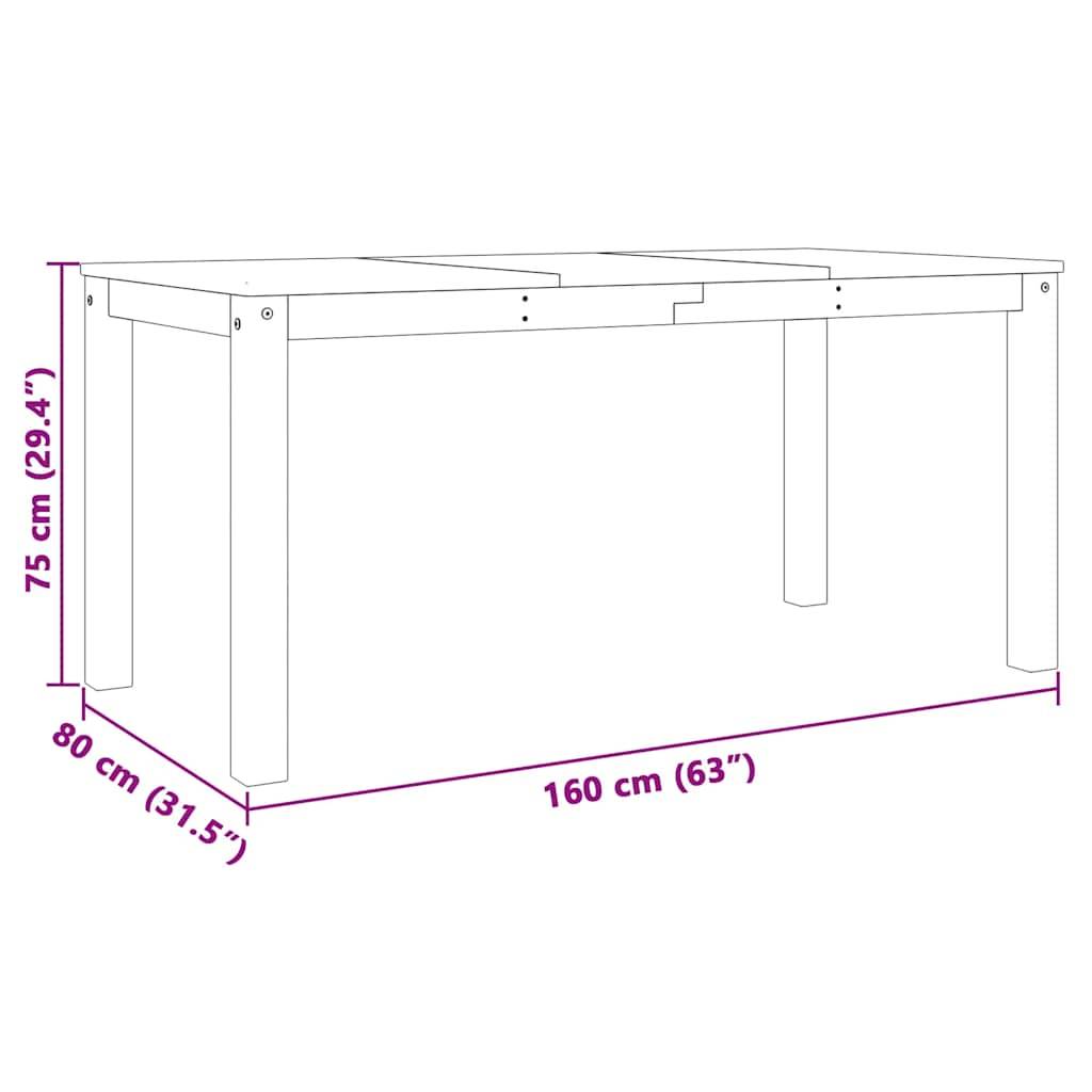 vidaXL 4-tlg. Essgruppe Panama Grau Massivholz Kiefer