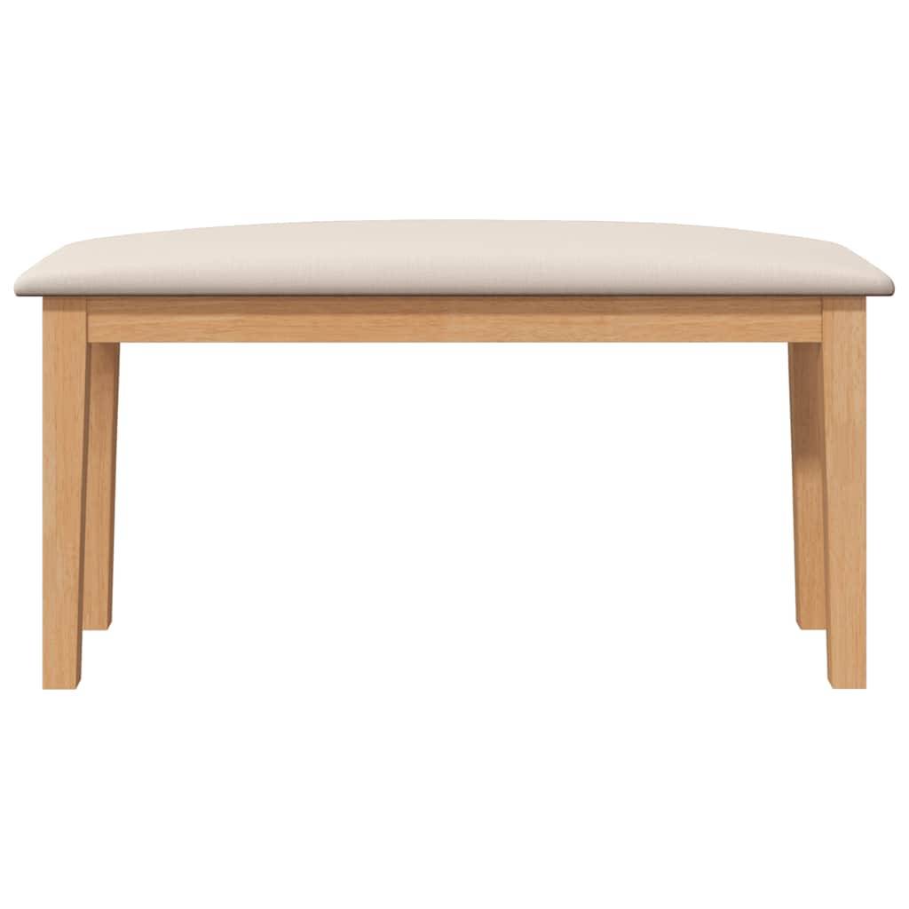 vidaXL Bank 90 cm Massivholz Gummibaum