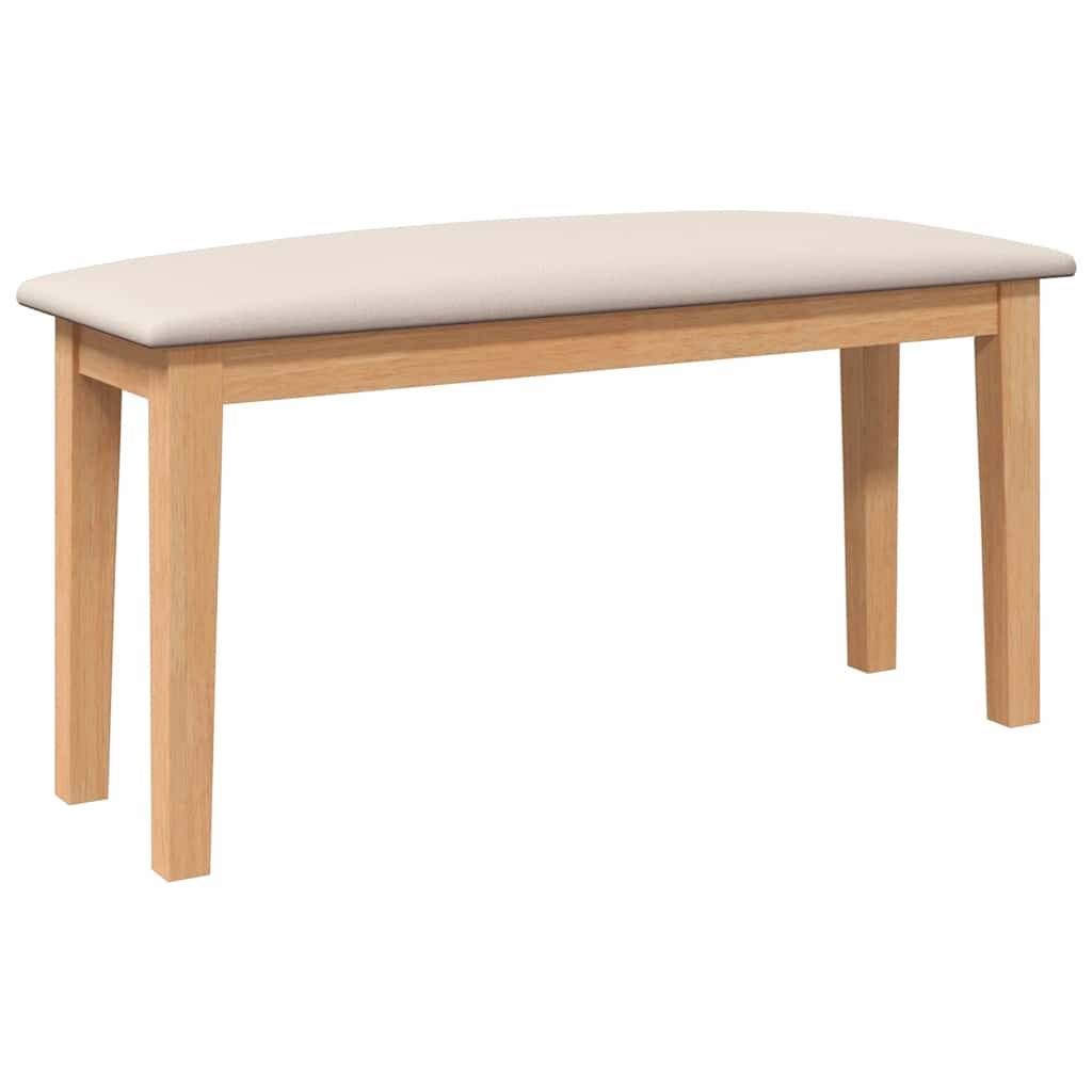 vidaXL Bank 90 cm Massivholz Gummibaum