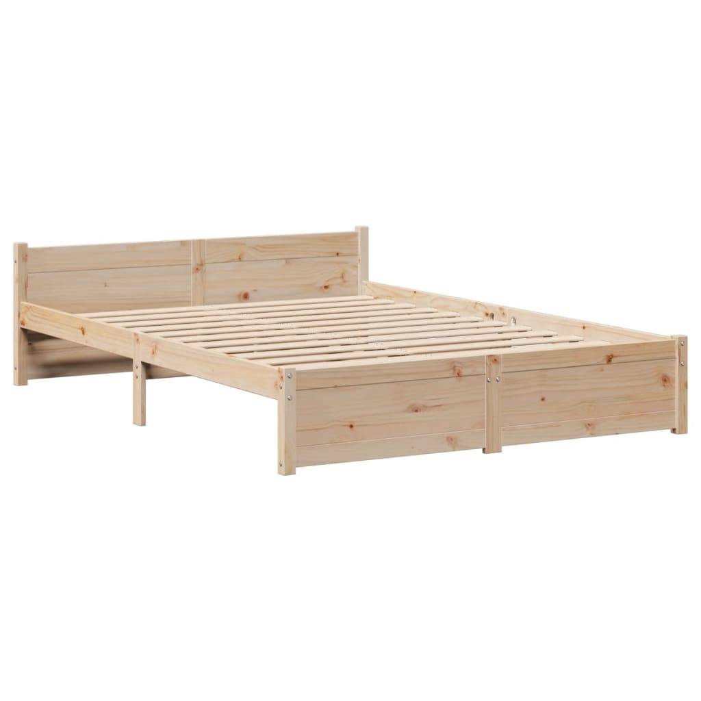 vidaXL Bettgestell mit Kopfteil ohne Matratze 150x200 cm