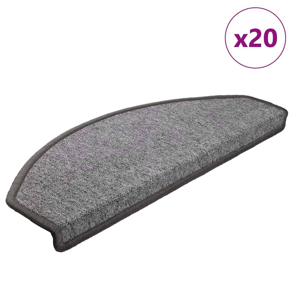 vidaXL Stufenmatten 20 Stk. Dunkelgrau 65x24x4 cm